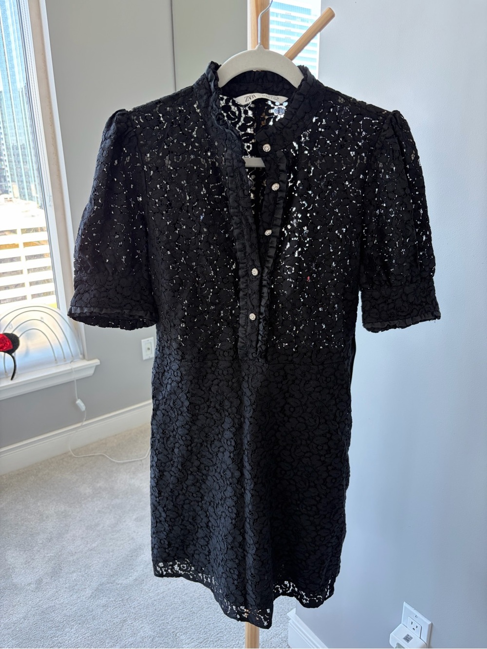 Zara black lace dress